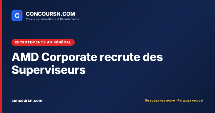 Illustration de l’article : AMD Corporate recrute des Superviseurs