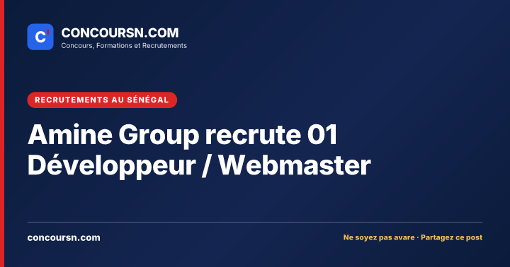 Illustration de l’article : Amine Group recrute 01 Développeur / Webmaster