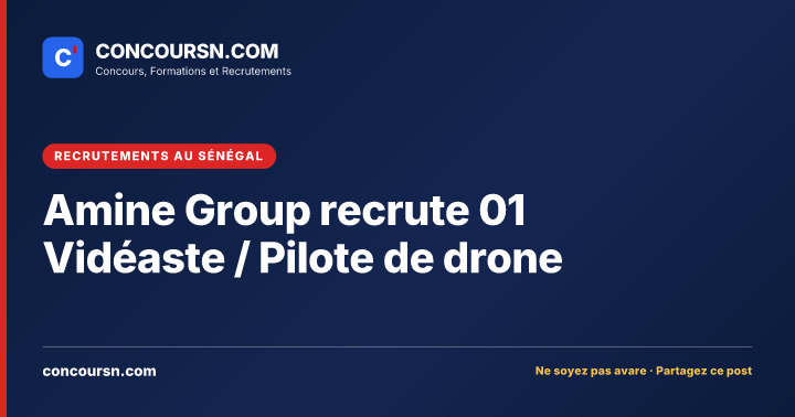 Illustration de l’article : Amine Group recrute 01 Vidéaste / Pilote de drone