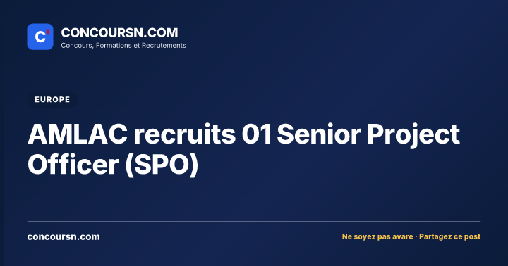 Illustration de l’article : AMLAC recruits 01 Senior Project Officer (SPO)