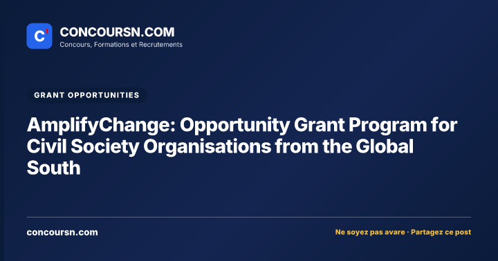 Illustration de l’article : AmplifyChange: Opportunity Grant Program for Civil Society Organisations from the Global South