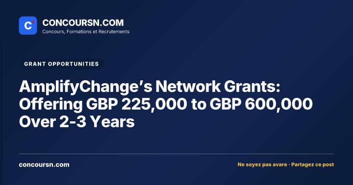 Illustration de l’article : AmplifyChange’s Network Grants: Offering GBP 225,000 to GBP 600,000 Over 2-3 Years
