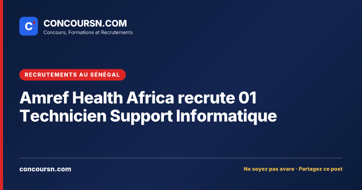 Illustration de l’article : Amref Health Africa recrute 01 Technicien Support Informatique