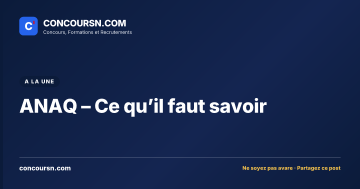 Illustration de l’article : ANAQ – Ce qu’il faut savoir