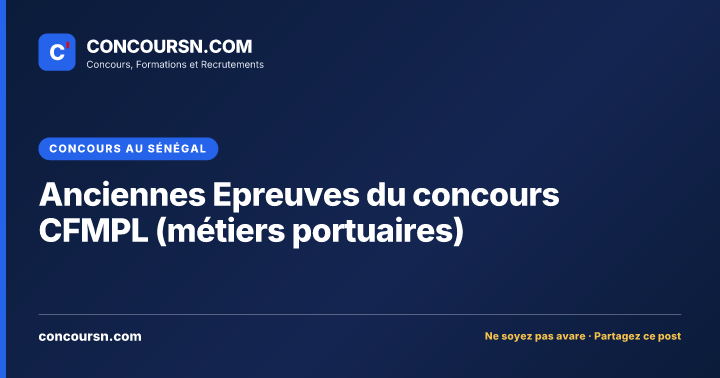 Illustration de l’article : Anciennes Epreuves du concours CFMPL (métiers portuaires)