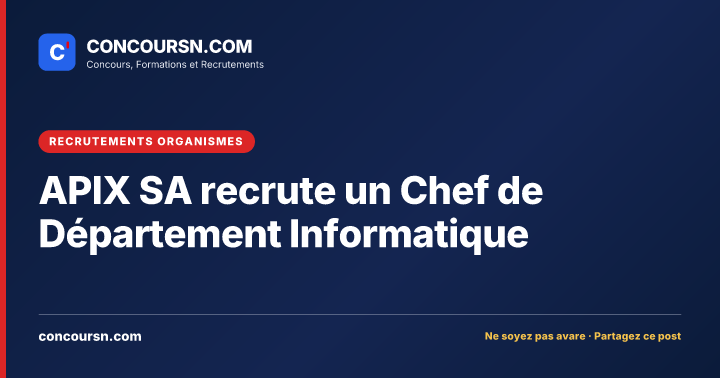 Illustration de l’article : APIX SA recrute un Chef de Département Informatique