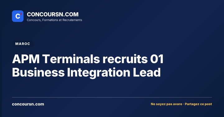 Illustration de l’article : APM Terminals recruits 01 Business Integration Lead