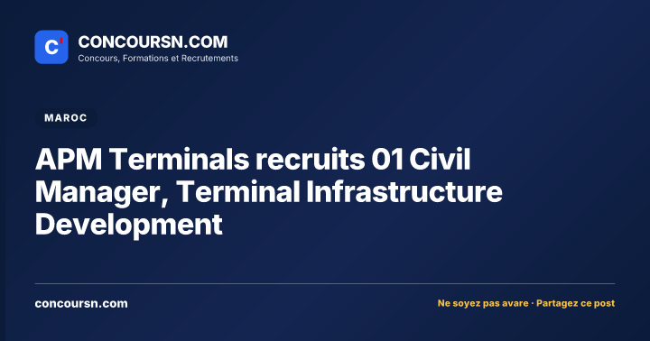 Illustration de l’article : APM Terminals recruits 01 Civil Manager, Terminal Infrastructure Development