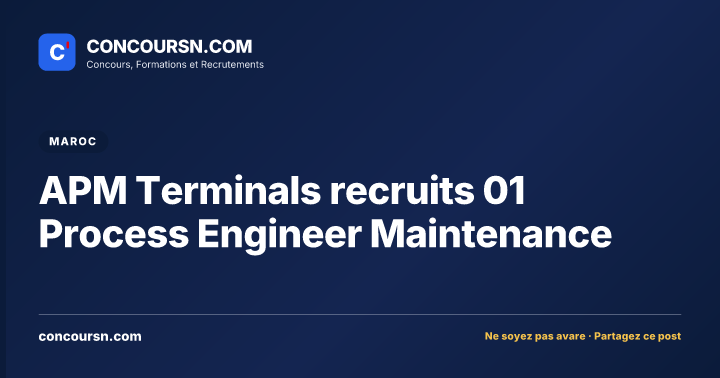 Illustration de l’article : APM Terminals recruits 01 Process Engineer Maintenance