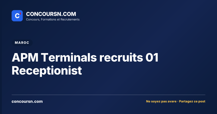 Illustration de l’article : APM Terminals recruits 01 Receptionist