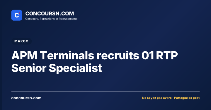 Illustration de l’article : APM Terminals recruits 01 RTP Senior Specialist