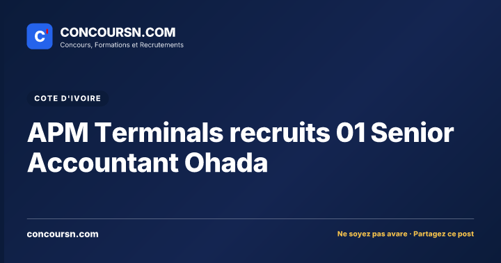 Illustration de l’article : APM Terminals recruits 01 Senior Accountant Ohada