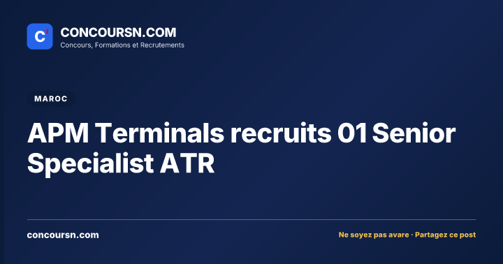 Illustration de l’article : APM Terminals recruits 01 Senior Specialist ATR