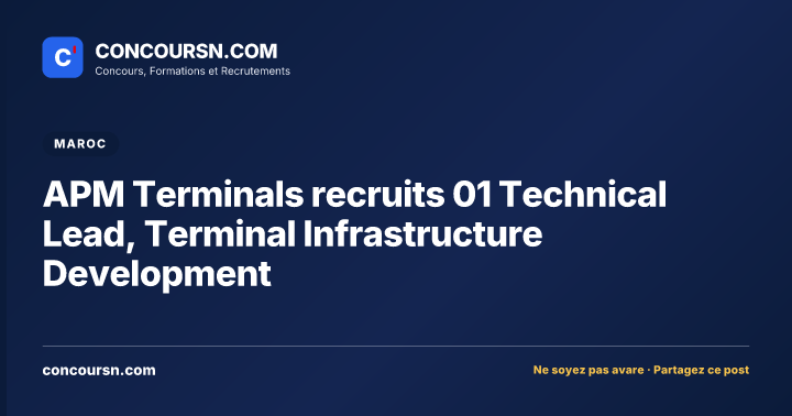 Illustration de l’article : APM Terminals recruits 01 Technical Lead, Terminal Infrastructure Development