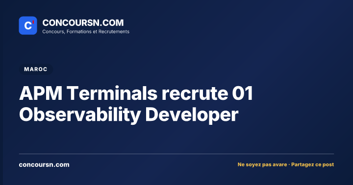Illustration de l’article : APM Terminals recrute 01 Observability Developer