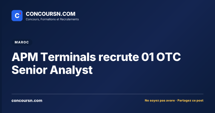 Illustration de l’article : APM Terminals recrute 01 OTC Senior Analyst