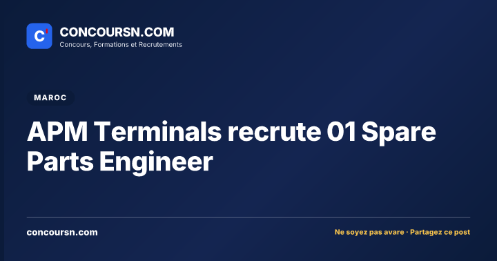 Illustration de l’article : APM Terminals recrute 01 Spare Parts Engineer
