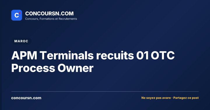 Illustration de l’article : APM Terminals recuits 01 OTC Process Owner