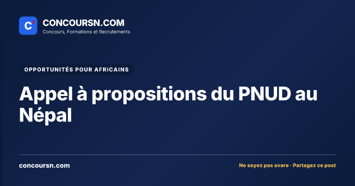 Illustration de l’article : Appel à propositions du PNUD au Népal