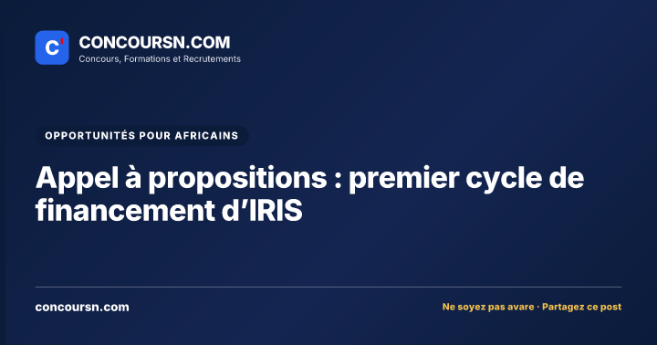 Illustration de l’article : Appel à propositions : premier cycle de financement d’IRIS