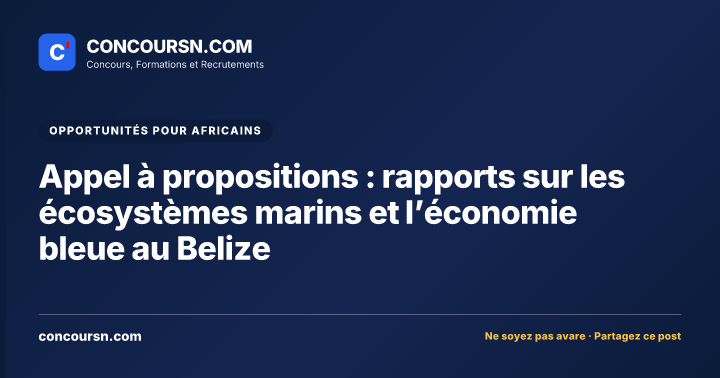 Illustration de l’article : Appel à propositions : rapports sur les écosystèmes marins et l’économie bleue au Belize