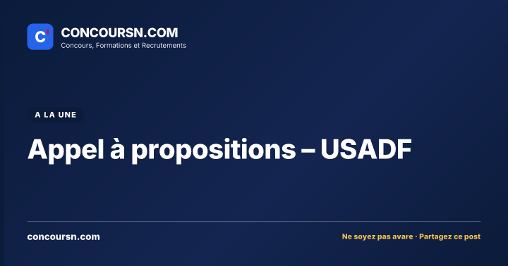Illustration de l’article : Appel à propositions – USADF