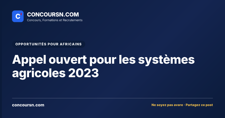 Illustration de l’article : Appel ouvert pour les systèmes agricoles 2023