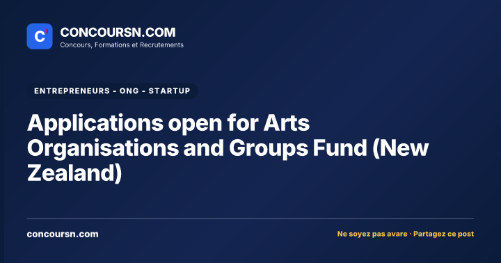 Illustration de l’article : Applications open for Arts Organisations and Groups Fund (New Zealand)