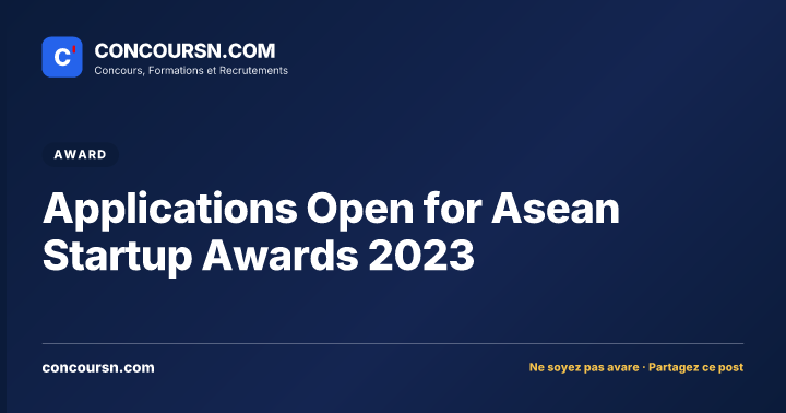 Illustration de l’article : Applications Open for Asean Startup Awards 2023