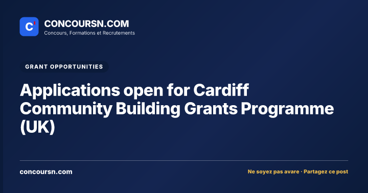 Illustration de l’article : Applications open for Cardiff Community Building Grants Programme (UK)
