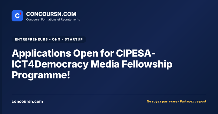 Illustration de l’article : Applications Open for CIPESA-ICT4Democracy Media Fellowship Programme!