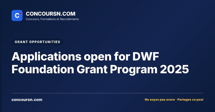 Illustration de l’article : Applications open for DWF Foundation Grant Program 2025