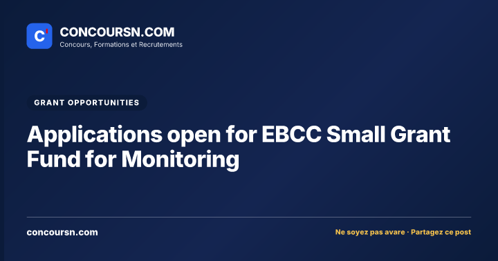 Illustration de l’article : Applications open for EBCC Small Grant Fund for Monitoring