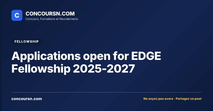 Illustration de l’article : Applications open for EDGE Fellowship 2025-2027