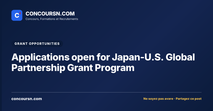 Illustration de l’article : Applications open for Japan-U.S. Global Partnership Grant Program