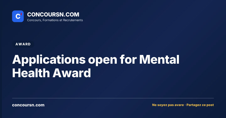Illustration de l’article : Applications open for Mental Health Award