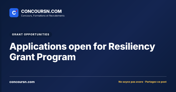 Illustration de l’article : Applications open for Resiliency Grant Program