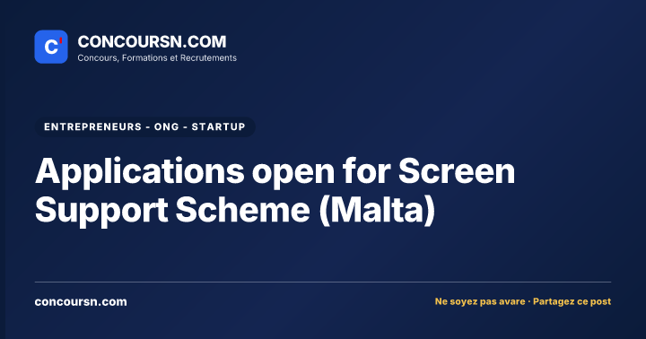 Illustration de l’article : Applications open for Screen Support Scheme (Malta)