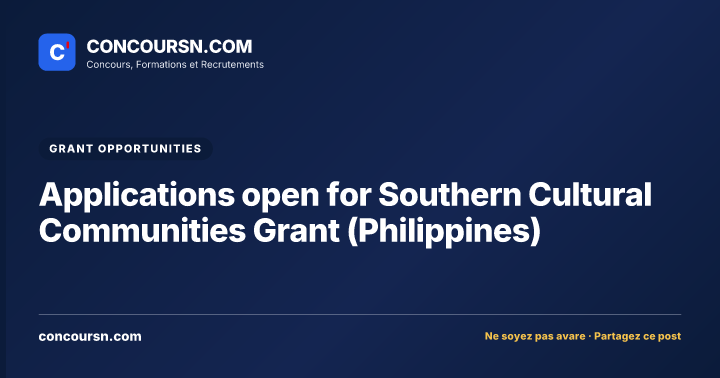 Illustration de l’article : Applications open for Southern Cultural Communities Grant (Philippines)