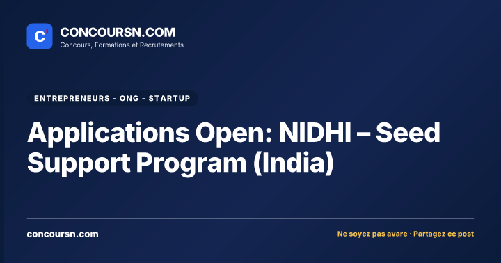 Illustration de l’article : Applications Open: NIDHI – Seed Support Program (India)