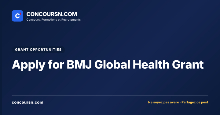Illustration de l’article : Apply for BMJ Global Health Grant