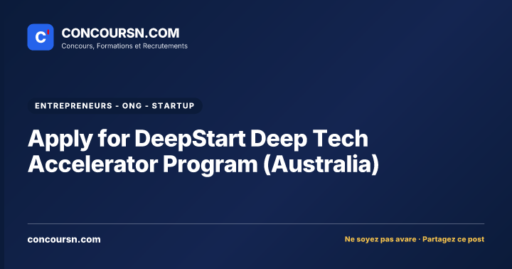 Illustration de l’article : Apply for DeepStart Deep Tech Accelerator Program (Australia)