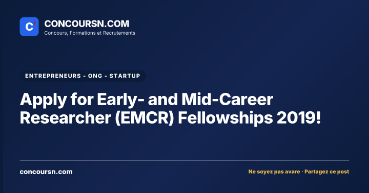 Illustration de l’article : Apply for Early- and Mid-Career Researcher (EMCR) Fellowships 2019!