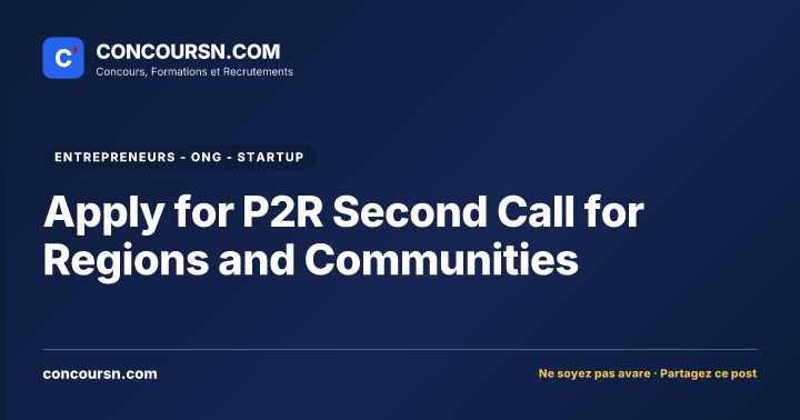 Illustration de l’article : Apply for P2R Second Call for Regions and Communities