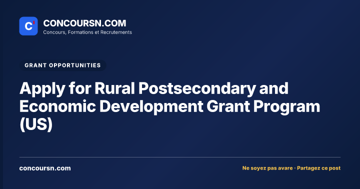 Illustration de l’article : Apply for Rural Postsecondary and Economic Development Grant Program (US)