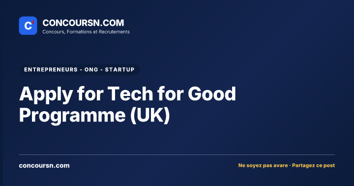 Illustration de l’article : Apply for Tech for Good Programme (UK)