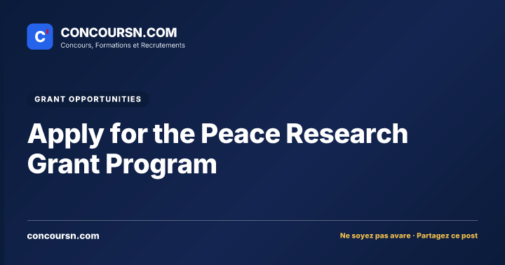 Illustration de l’article : Apply for the Peace Research Grant Program