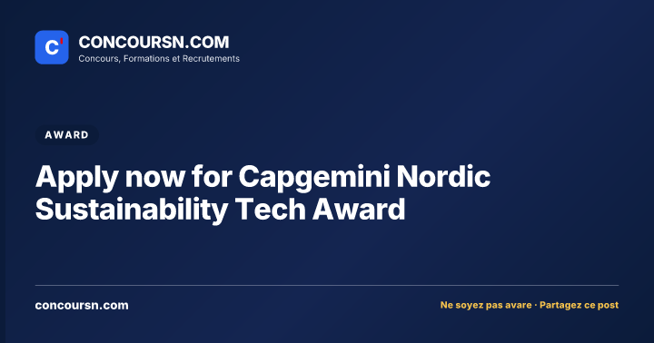 Illustration de l’article : Apply now for Capgemini Nordic Sustainability Tech Award