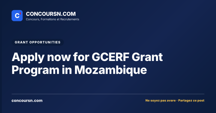 Illustration de l’article : Apply now for GCERF Grant Program in Mozambique