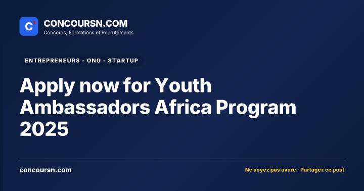 Illustration de l’article : Apply now for Youth Ambassadors Africa Program 2025